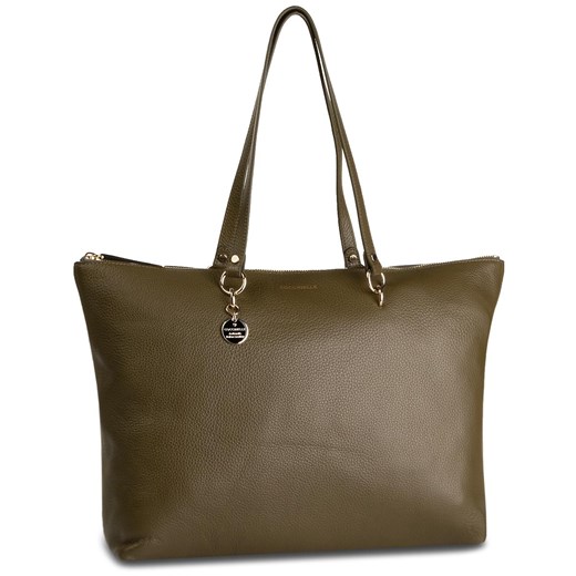 Shopper bag Coccinelle elegancka mieszcząca a8 bez dodatków na ramię 