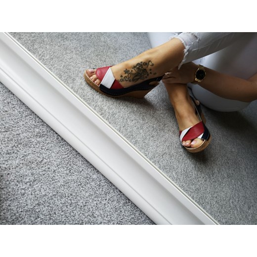 Sandały damskie Calzado letnie na średnim obcasie eleganckie 