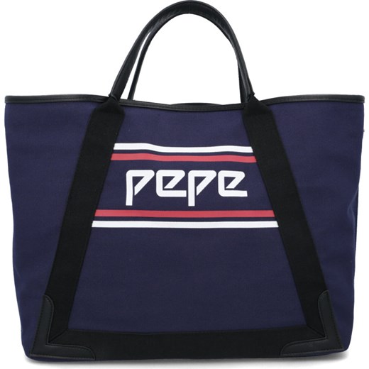 Shopper bag Pepe Jeans niebieska duża 