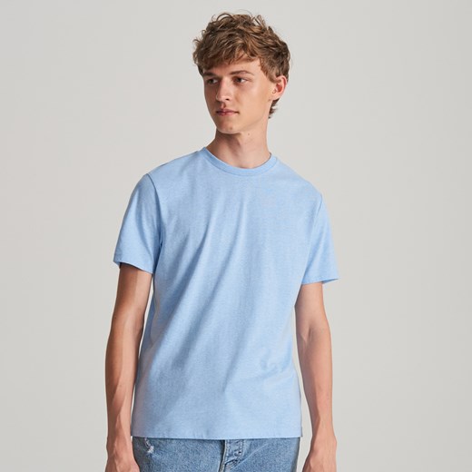 Reserved - Gładki T-shirt - Niebieski  Reserved S 