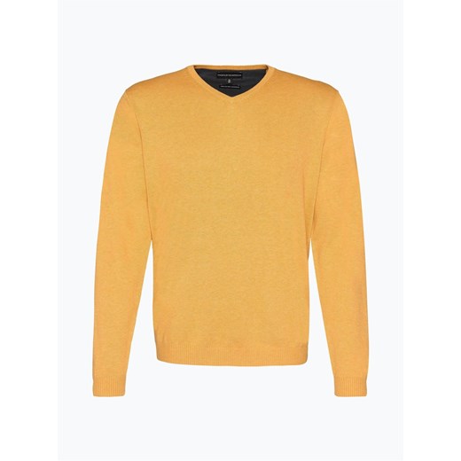 Finshley & Harding - Sweter męski z dodatkiem kaszmiru, żółty