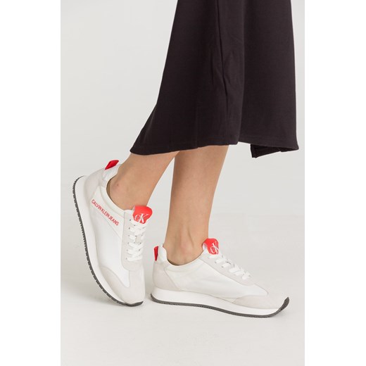 Buty sportowe damskie Calvin Klein sneakersy w stylu młodzieżowym na wiosnę z nadrukami 