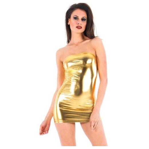 Sukienka Vixson złota bez rękawów mini 