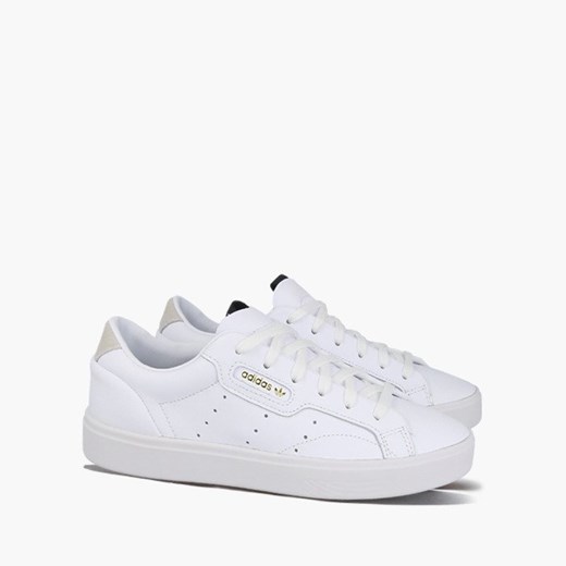 Buty sportowe damskie Adidas Originals białe na wiosnę sznurowane bez wzorów 