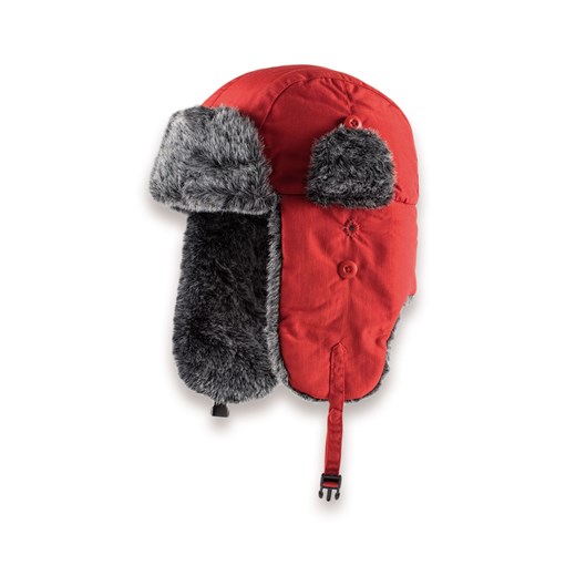 Eco Polar Czerwony - uszatka czapki-co czerwony ciepłe