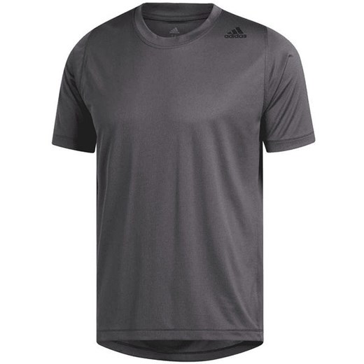 Koszulka męska FreeLift Sport Fitted 3 Stripes Tee Adidas (dark grey) Adidas  L wyprzedaż SPORT-SHOP.pl 