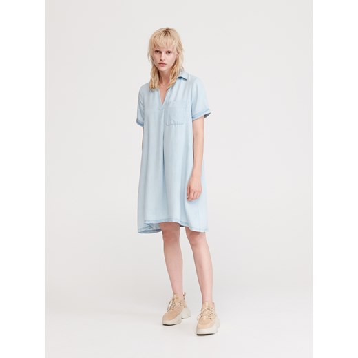 Reserved - Denimowa sukienka z Tencelu™ - Niebieski  Reserved S 