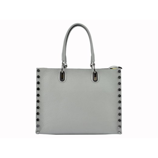 Shopper bag Patrizia Piu biała na ramię z aplikacjami elegancka 