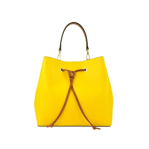 Shopper bag żółta Patrizia Piu bez dodatków 