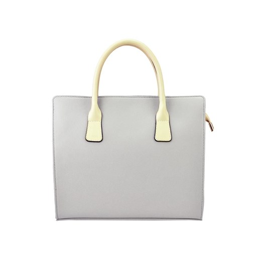 Shopper bag Patrizia Piu elegancka biała duża matowa bez dodatków 