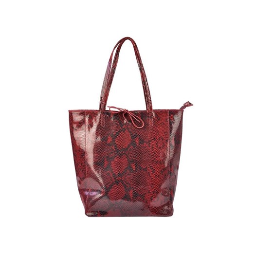Shopper bag Patrizia Piu mieszcząca a5 na ramię skórzana
