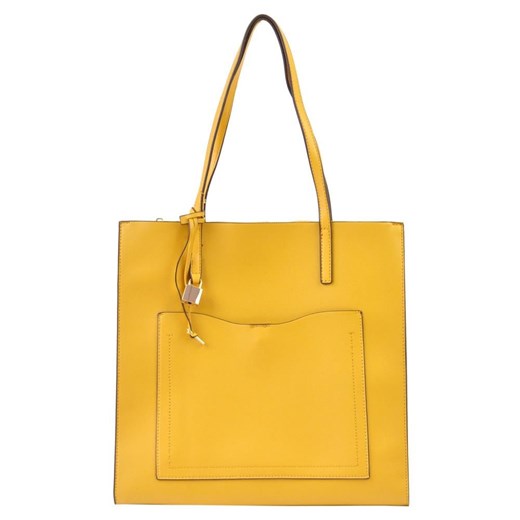 Lookat shopper bag na ramię matowa żółta mieszcząca a7 