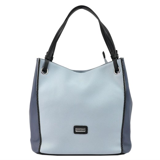 Shopper bag niebieska Pierre Cardin matowa duża 