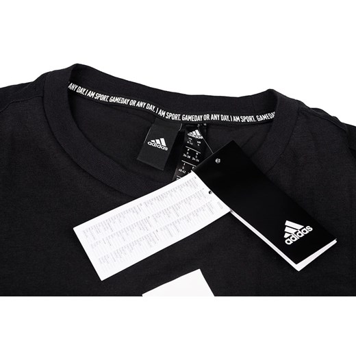 Bluzka sportowa Adidas czarna z napisami 
