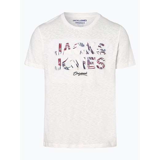 Jack & Jones - T-shirt męski – Jorwillis, biały Jack & Jones  XL vangraaf