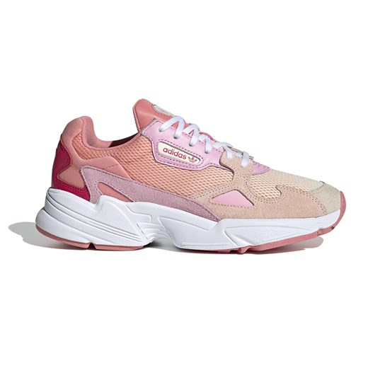 Buty sportowe damskie Adidas do biegania na platformie różowe gładkie 