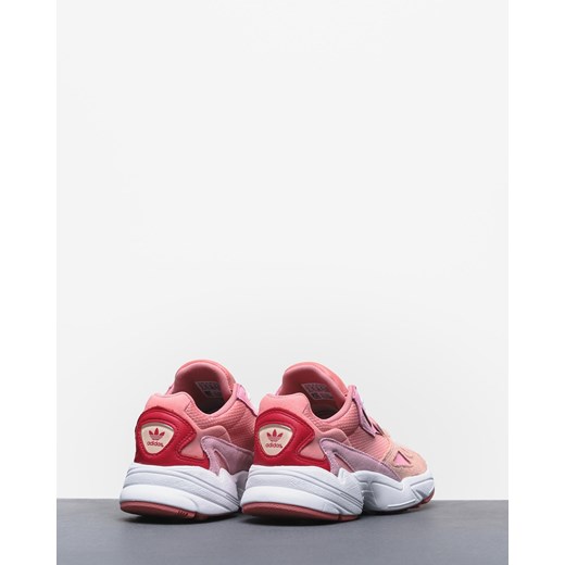 Buty sportowe damskie Adidas Originals do biegania sznurowane różowe z zamszu bez wzorów 