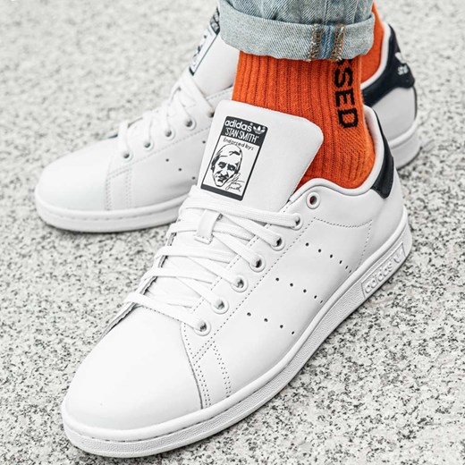 Buty sportowe męskie Adidas wiązane białe skórzane 