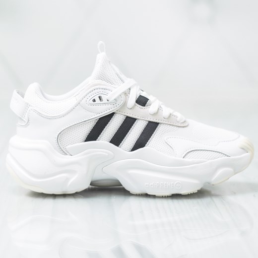 Sneakersy damskie Adidas na platformie sznurowane białe 