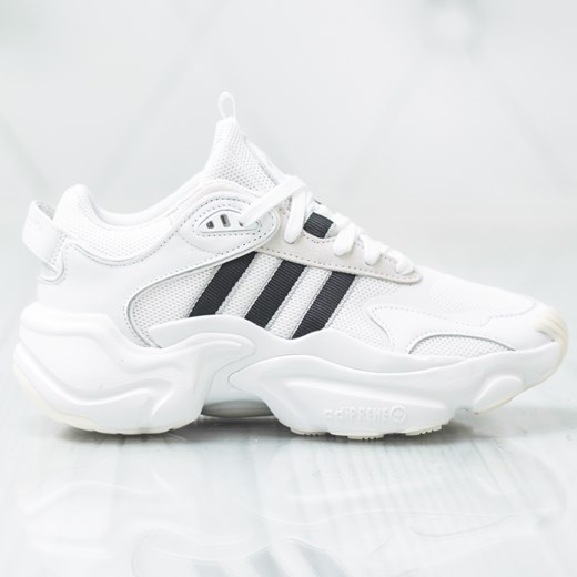 Sneakersy damskie Adidas na platformie sznurowane białe