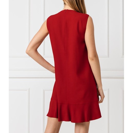 Red Valentino sukienka czerwona bez rękawów z okrągłym dekoltem na randkę 