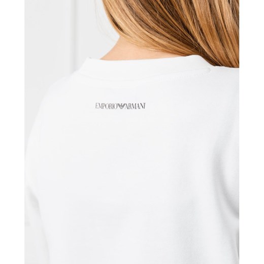 Bluza damska Emporio Armani w nadruki biała krótka 