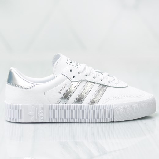 Buty sportowe damskie białe Adidas wiosenne sznurowane 
