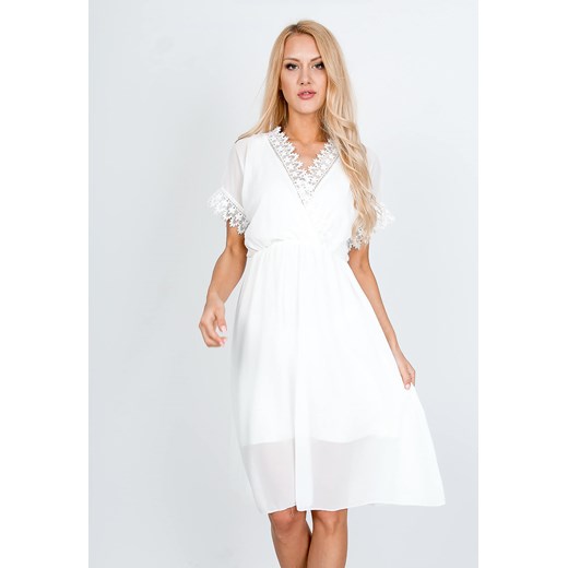 Sukienka Zoio biała z wiskozy 