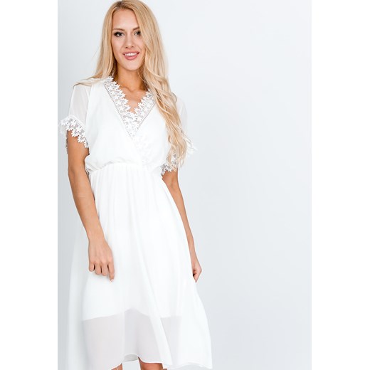 Sukienka Zoio biała z wiskozy 