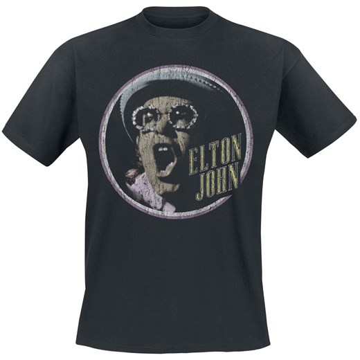 John, Elton - Vintage Circle - T-Shirt - Mężczyźni - czarny  John, Elton XXL EMP