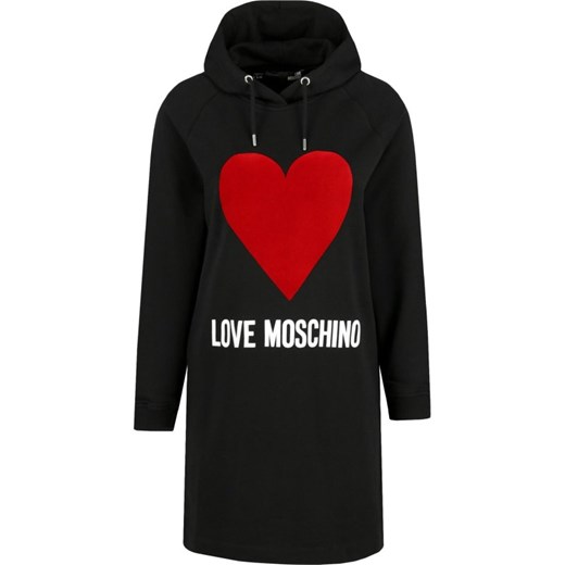 Sukienka Love Moschino z długim rękawem prosta 