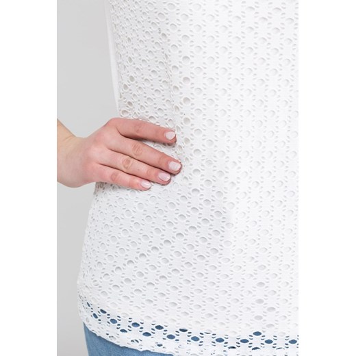 Monnari bluzka damska z okrągłym dekoltem biała z krótkimi rękawami 