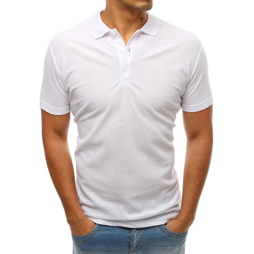 Koszulka polo męska biała (px0176)  Dstreet M  okazyjna cena 