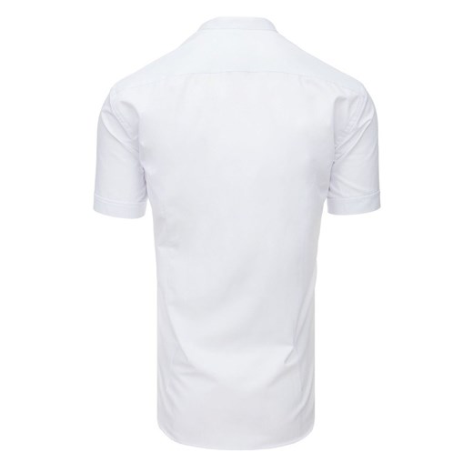Koszula męska z krótkim rękawem biała (kx0898) Dstreet  L 