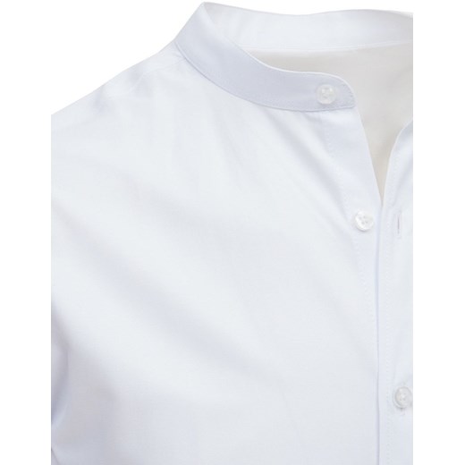 Koszula męska z krótkim rękawem biała (kx0898)  Dstreet M 