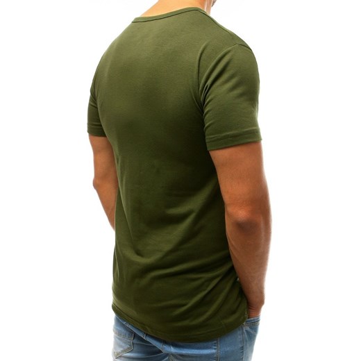 T-shirt męski z nadrukiem zielony (rx3500) Dstreet  XXL wyprzedaż  