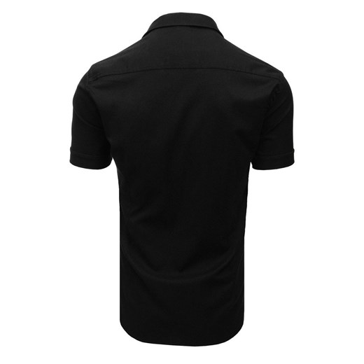 Koszula męska z krótkim rękawem czarna (kx0914)  Dstreet XXL okazyjna cena  