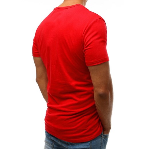 T-shirt męski z nadrukiem czerwony (rx3546) Dstreet  XXL okazja  