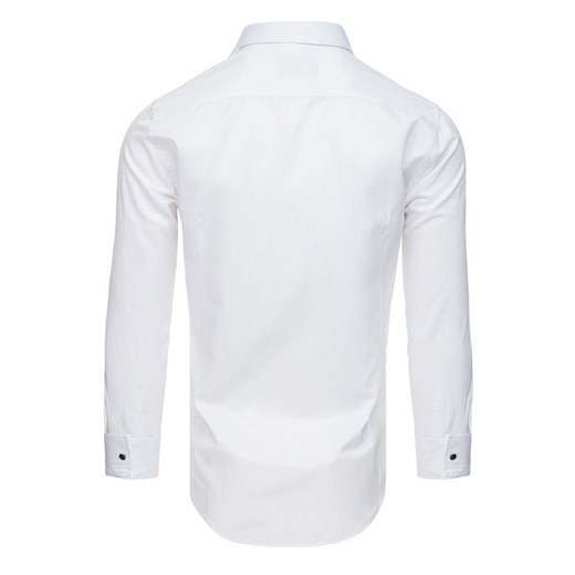 Koszula smokingowa z plisami biała (dx1743)  Dstreet M 