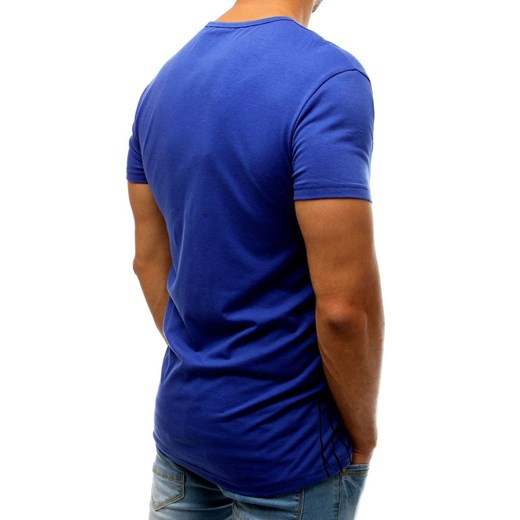 T-shirt męski z nadrukiem niebieski (rx3541) Dstreet  M okazyjna cena  