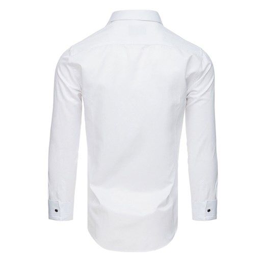 Koszula smokingowa z plisami biała (dx1746)  Dstreet L 
