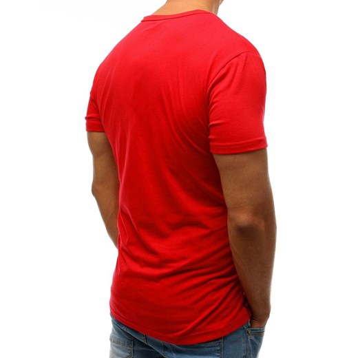 T-shirt męski z nadrukiem czerwony (rx3533) Dstreet  XL  promocyjna cena 