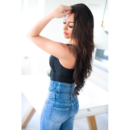 Z572 Wyszczuplające talię jeansowe damskie skinny  z gumą rozmiar xs s m l xl  Dehe.pl S okazja  