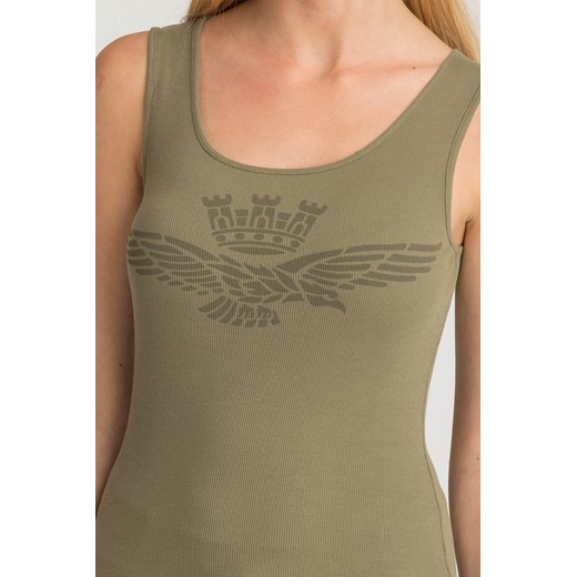 Aeronautica Militare bluzka damska z okrągłym dekoltem na lato 
