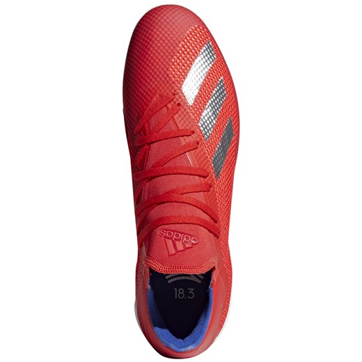 Czerwone buty sportowe męskie Adidas sznurowane 