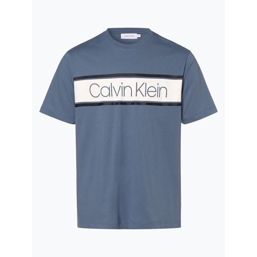 Calvin Klein - T-shirt męski, niebieski Calvin Klein  M vangraaf