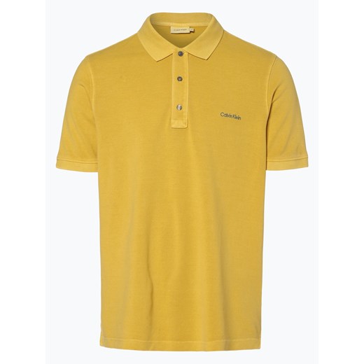 Calvin Klein - Męska koszulka polo, żółty  Calvin Klein M vangraaf