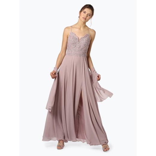 Unique - Damska sukienka wieczorowa z etolą, różowy  Unique XS vangraaf