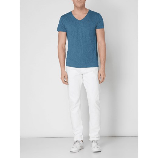 T-shirt męski niebieski Tommy Jeans z krótkim rękawem 