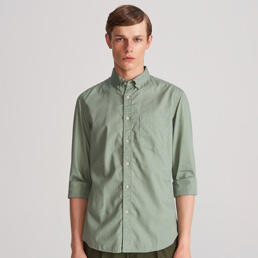 Reserved - Gładka koszula regular fit - Zielony  Reserved M 